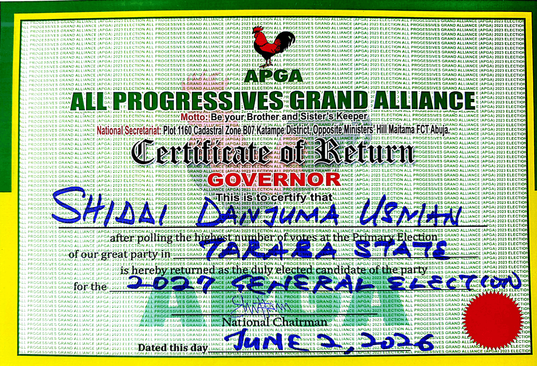 Danji SS Receives certificate of return